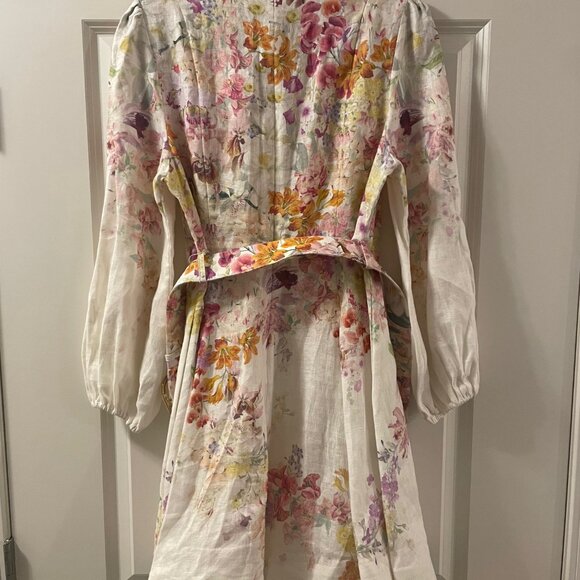 Zimmermann Natura Buttoned Mini Dress - Picture 4 of 10